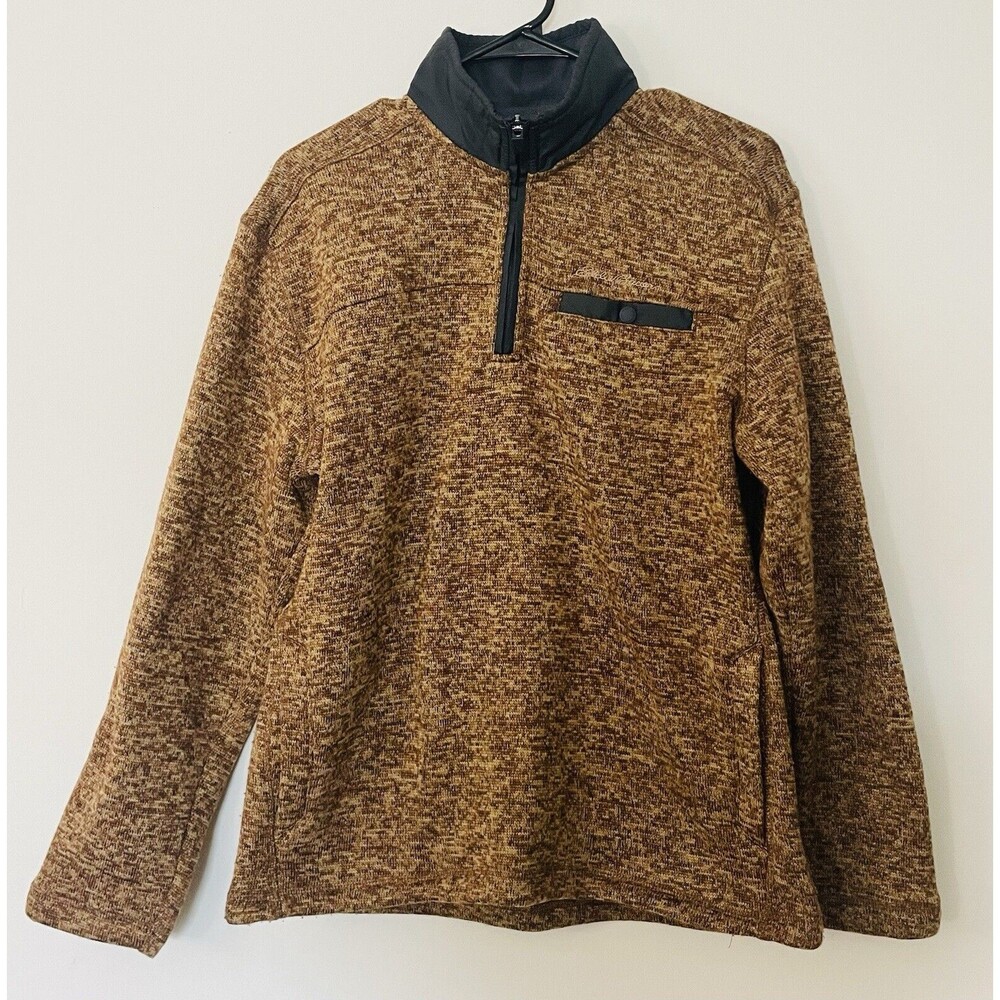 Eddie Bauer Sz S/CH Pocket 1/4 Zip Sweater Fleece Pullover Camping Fishing Hike